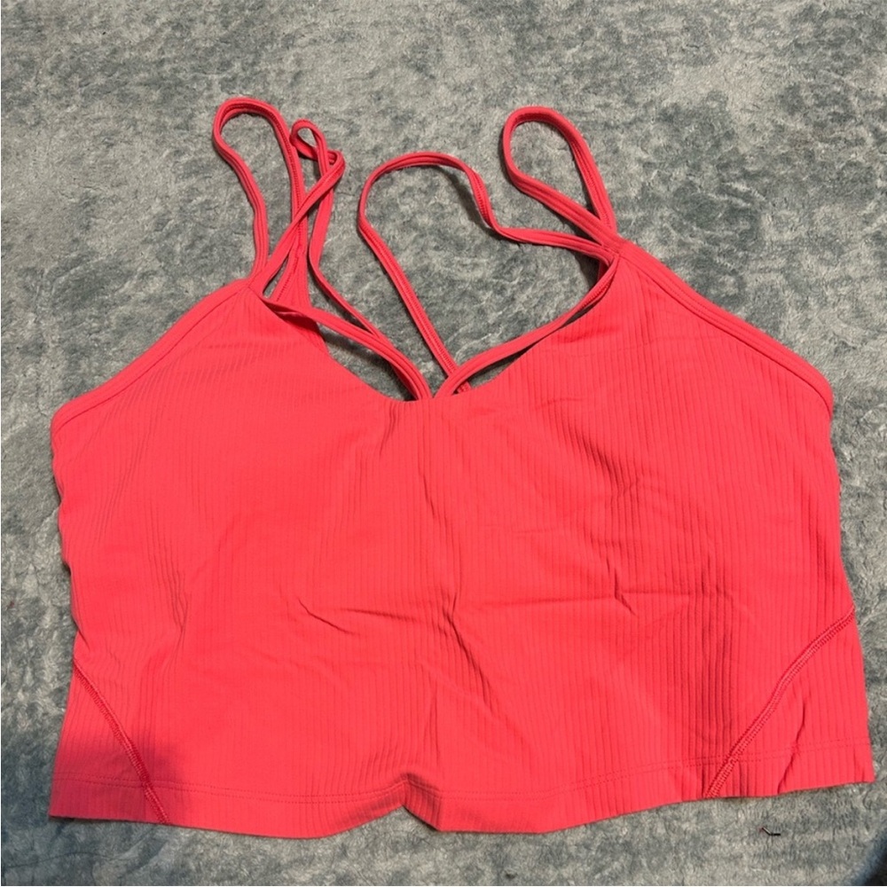 LULULEMON Red Strappy Crop Top